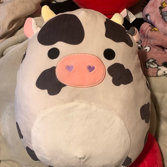 Colin the cow Purple Heart nose squishmallow NWT - Picture 1 of 6